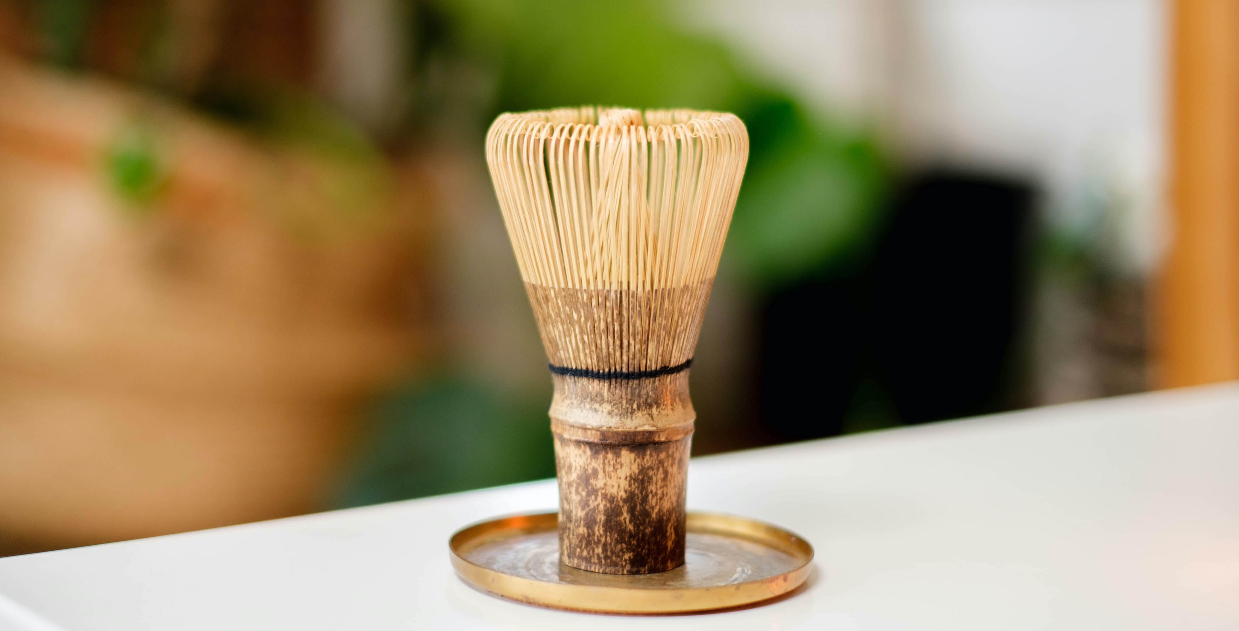 Mizuba Tea's Rare Dark Wood Purple Bamboo Chasen Matcha Whisk