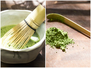 Matcha green tea whisk and scoop