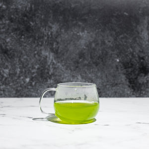Cup of Japanese green tea by Mizuba Te Co.