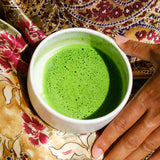 Round chawan tea bowl of frothy Uji matcha green tea from Japan – Mizuba Tea Co.