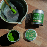 Koshun Matcha Green Tea Tin pen with matcha powder inside