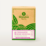Mizuba Tea Company Cinnamon Rose Hojicha Tea Bag Plant Based Sachets – 15 count