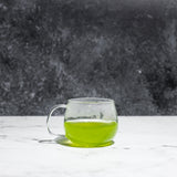 Cup of Japanese green tea by Mizuba Te Co.