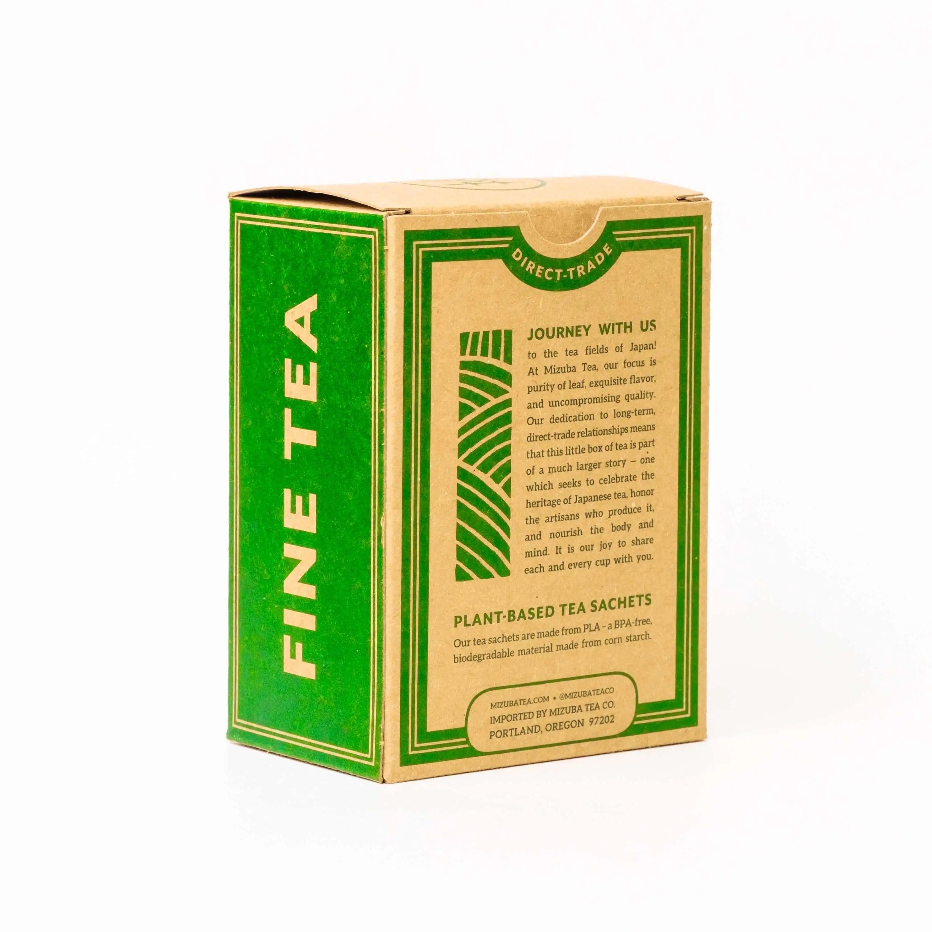 Mizuba Tea Company Plant Based Tea Bags and Sachets