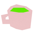 Artwork of pink mug with matcha green tea – Mizuba Tea Co.