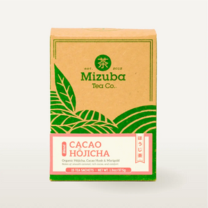 Mizuba Tea Company Cacao Hojicha Green Tea Sachets – 15 count