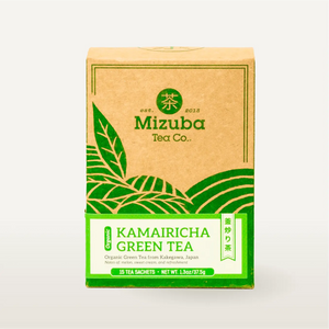 Japanese Green Tea Bags by Mizuba Tea Company. 15 Count Kamairicha Green.