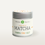Mizuba Matcha Tenryu tea canister on a white background