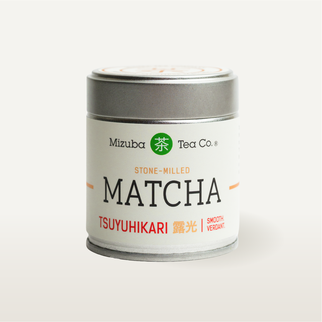 A tin of single-cultivar, first harvest Tsuyuhikari Japanese matcha green tea