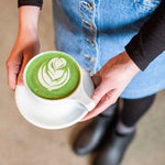 Matcha latte art