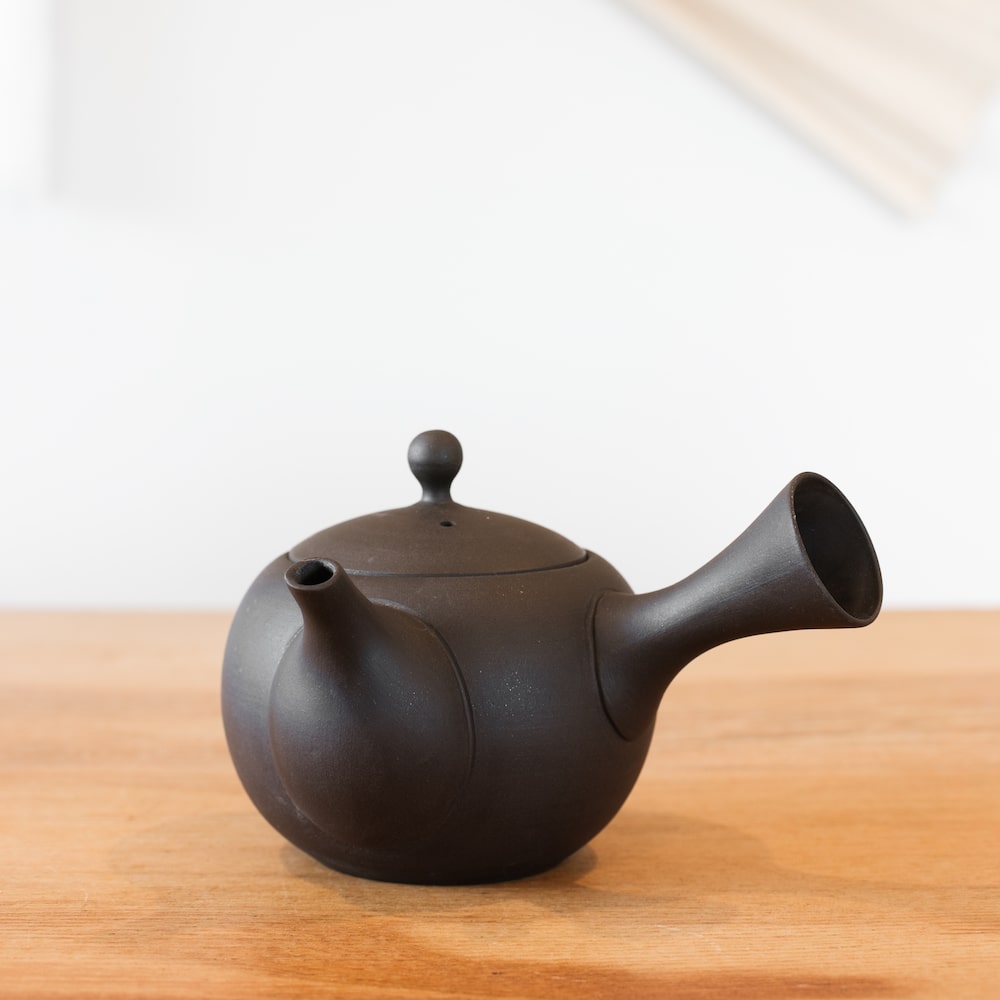 Black Tokoname Kyusu Teapot. Japanese Teaware & Ceramics