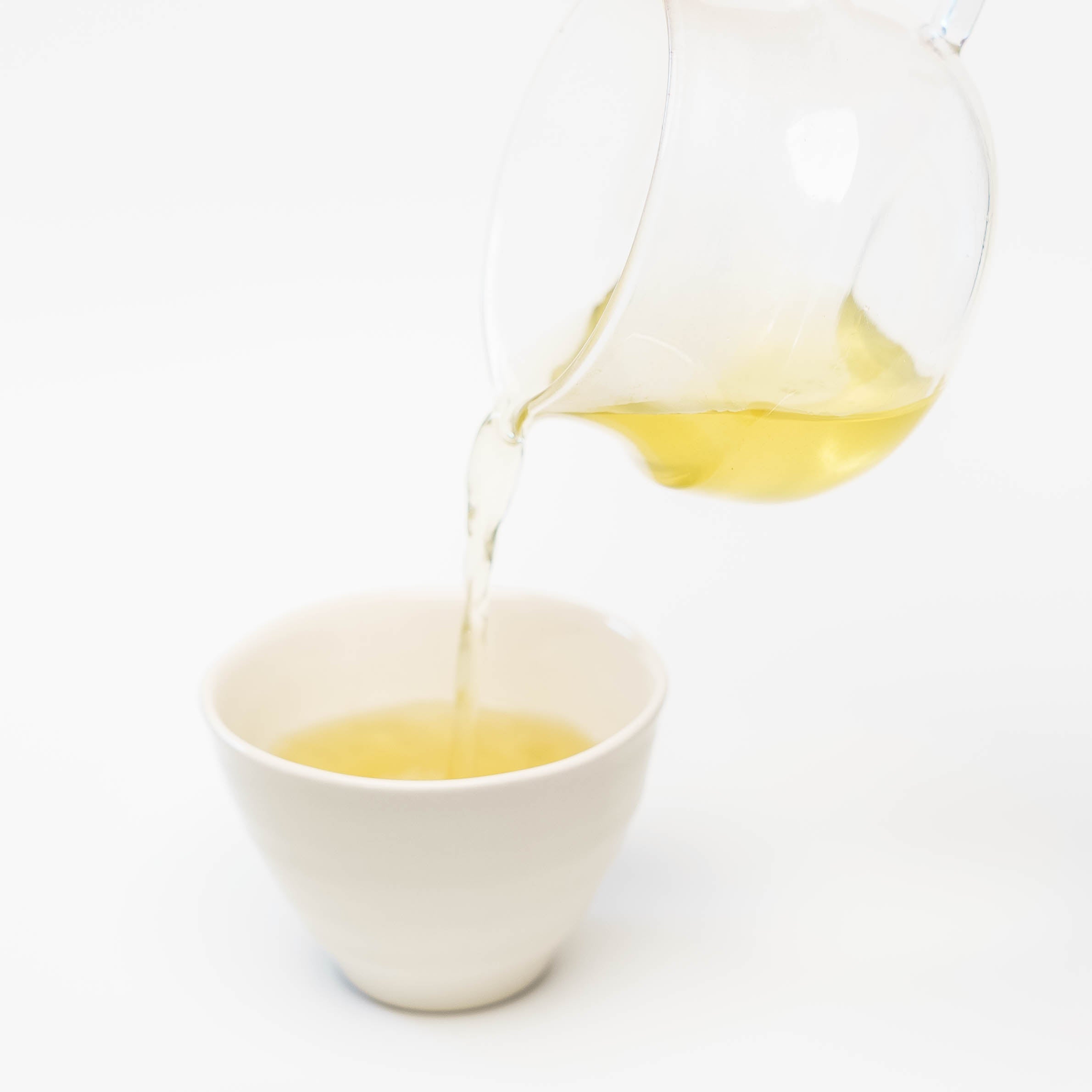 pouring Organic Sencha Japanese Green Tea