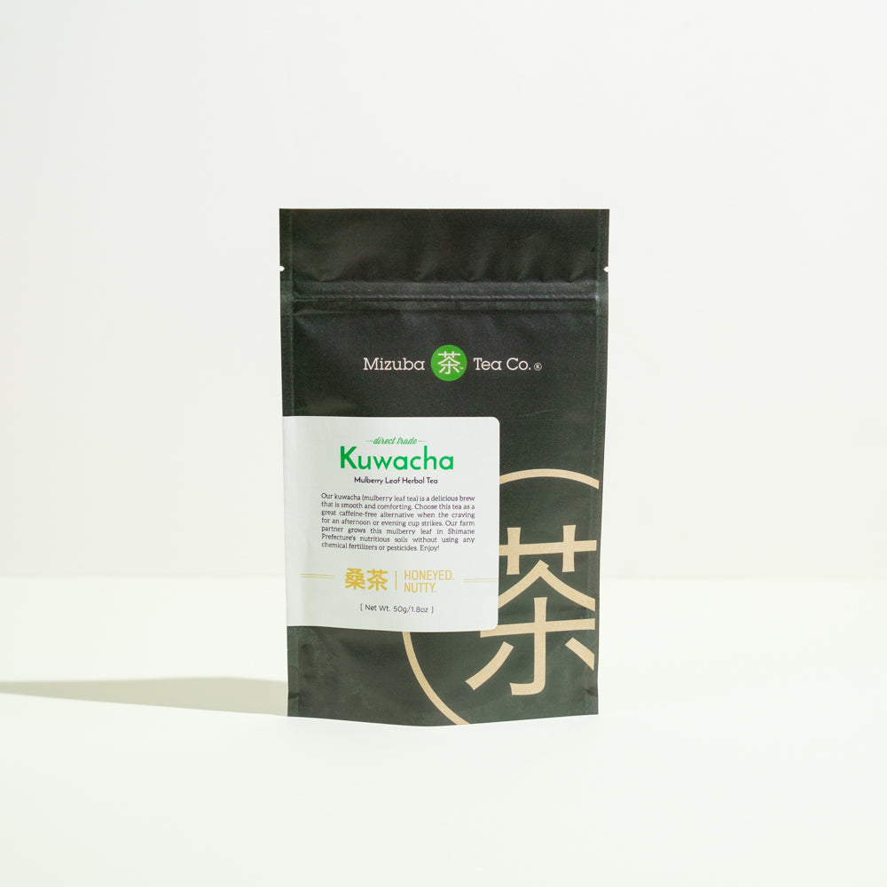 Kuwacha pesticide free mulberry leaf tea by Mizuba Tea Co.