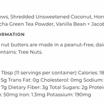 Matcha Latte Nut Butter Nutrition Information